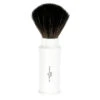 Edwin Jagger White Travel Shaving Brush (Black Synthetic)