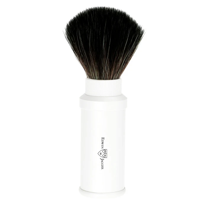 Edwin Jagger White Travel Shaving Brush (Black Synthetic) 1 Edwin Jagger White Travel Shaving Brush (Black Synthetic)
