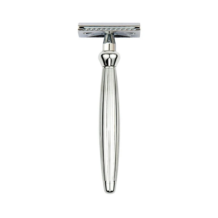 Edwin Jagger Bulbous Lined DE Safety Razor & Feather Blades (Closed Comb) 1 Edwin Jagger Bulbous Lined DE Safety Razor & Feather Blades (Closed Comb)