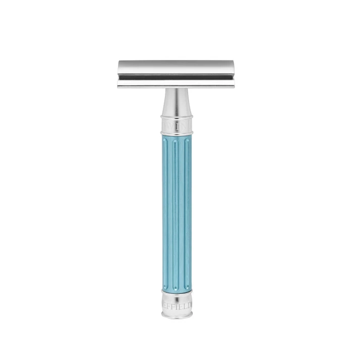 Edwin Jagger 3ONE6 Stainless Steel Anodised Light Blue DE Safety Razor 1 Edwin Jagger 3ONE6 Stainless Steel Anodised Light Blue DE Safety Razor