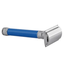 Edwin Jagger DE83 Blue DE Safety Razor (Closed Comb) -Pure Living Deals Store de83bl slant side front right