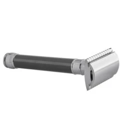 Edwin Jagger DE85 Grey DE Safety Razor (Closed Comb) -Pure Living Deals Store de85bl slant side front right