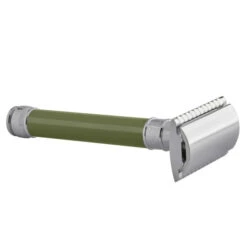 Edwin Jagger DE88 Green DE Safety Razor (Closed Comb) 13 Edwin Jagger DE88 Green DE Safety Razor (Closed Comb) -Pure Living Deals Store de88bl slant side front right