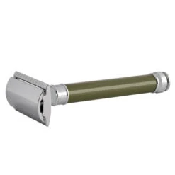 Edwin Jagger DE88 Long Green DE Safety Razor (Closed Comb) -Pure Living Deals Store del88bl slant side front left