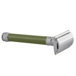 Edwin Jagger DE88 Long Green DE Safety Razor (Closed Comb) -Pure Living Deals Store del88bl slant side front right