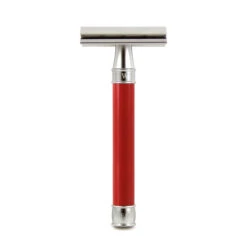 Edwin Jagger 3ONE6 Stainless Steel Red DE Safety Razor