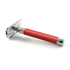 Edwin Jagger 3ONE6 Stainless Steel Red DE Safety Razor -Pure Living Deals Store dess1bl 2