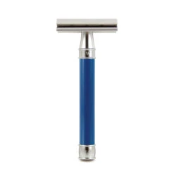 Edwin Jagger 3ONE6 Stainless Steel Blue DE Safety Razor