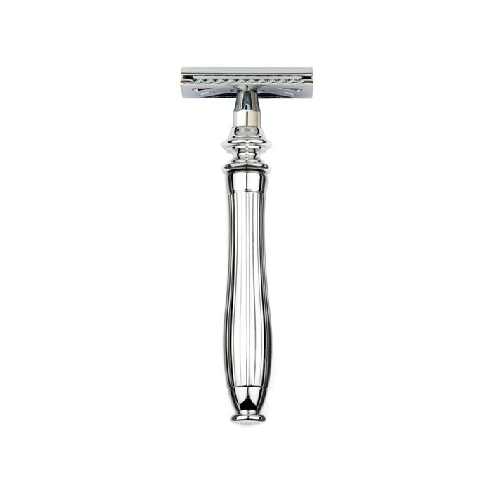 Edwin Jagger Chatsworth Chrome Lined DE Safety Razor & Feather Blades (Closed Comb) 2 Edwin Jagger Chatsworth Chrome Lined DE Safety Razor & Feather Blades (Closed Comb) - Image 2