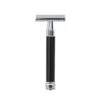 Edwin Jagger DE86 Long Black DE Safety Razor (Closed Comb)