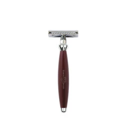 Edwin Jagger Bulbous Red DE Safety Razor + Free Feather Blades