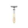 Edwin Jagger Plaza Imitation Ivory DE Razor + Free Feather Blades