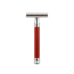 Edwin Jagger 3ONE6 Stainless Steel Anodised Red DE Safety Razor
