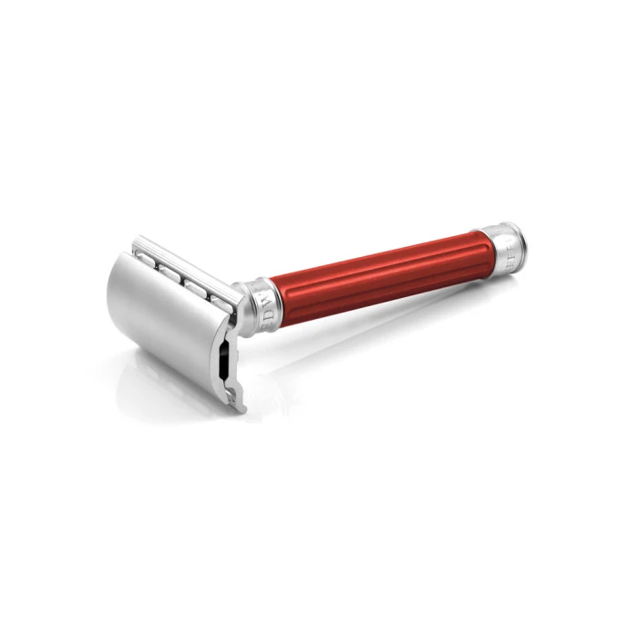Edwin Jagger 3ONE6 Stainless Steel Anodised Red DE Safety Razor 2 Edwin Jagger 3ONE6 Stainless Steel Anodised Red DE Safety Razor - Image 2