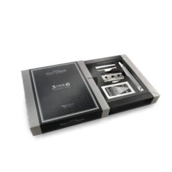 Edwin Jagger 3ONE6 Stainless Steel Anodised Silver DE Safety Razor -Pure Living Deals Store ss packaging fully open silver